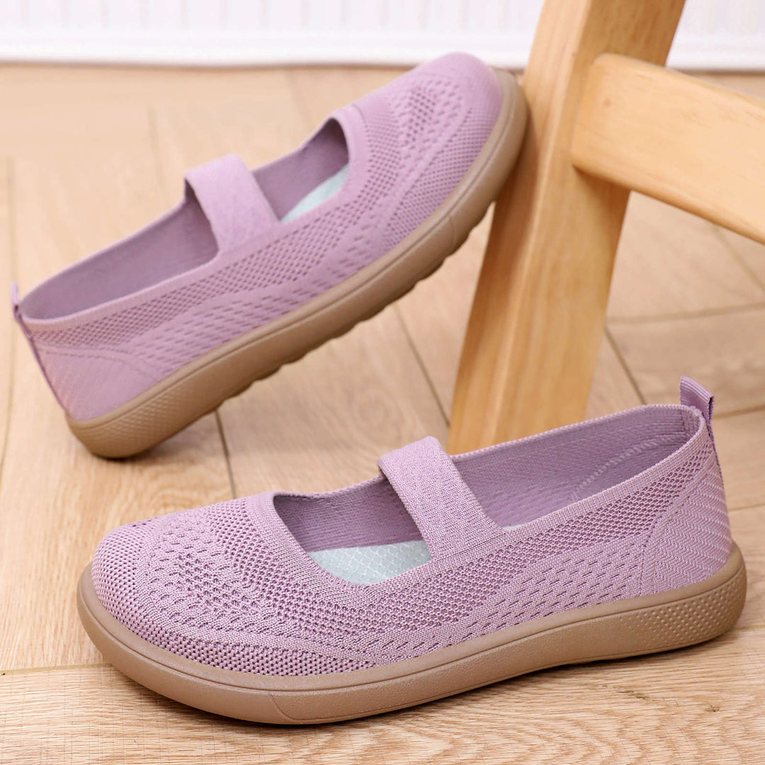Damen Bequeme Slipper mit elastischem Riemen und atmungsaktivem Obermaterial EB