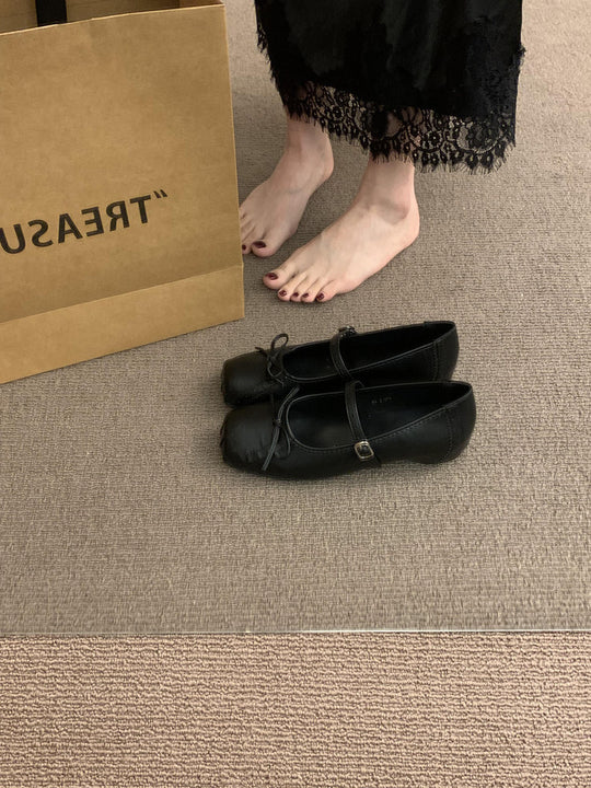Damen Ballerinas mit zierlicher Schleife und komfortablem Fußbett EB