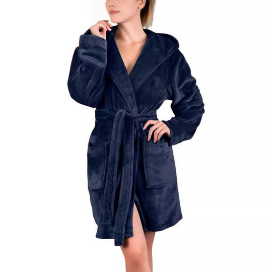 Damen Bademantel aus weichem Mikrofaserstoff EB