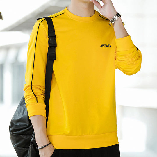 Herren Crewneck‑Sweatshirt mit Kontrastpaspel und schmaler Silhouette EB