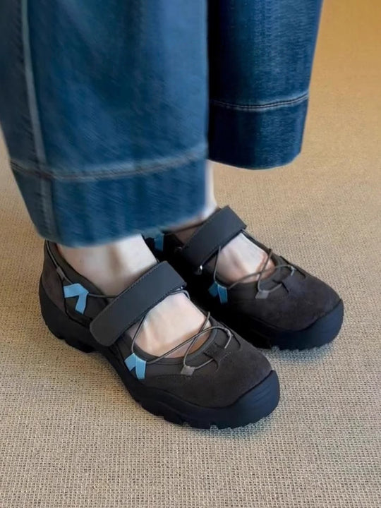 Damen Alltagsschuhe mit praktischem Klettverschluss und robustem Profil EB