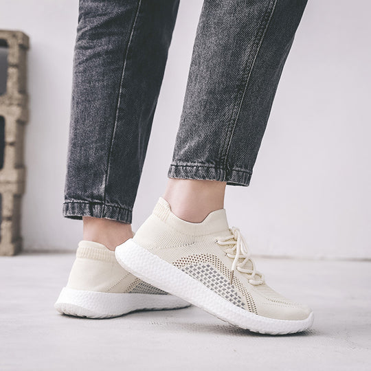 Damen Sportliche Sneaker mit atmungsaktivem Obermaterial und stoßdämpfender Sohle EB