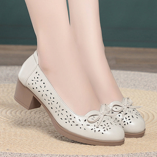 Damen Komfortable Cut-Out Ballerinas EB
