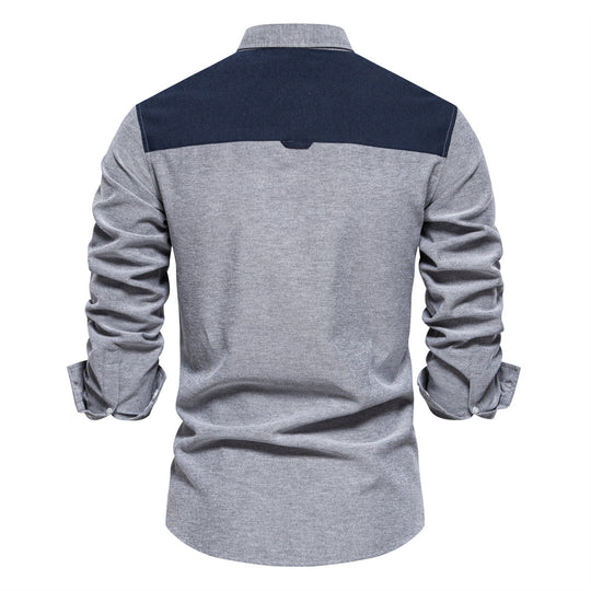 Herren Baumwollhemd mit modernem Schnitt und praktischem Brusttasche EB