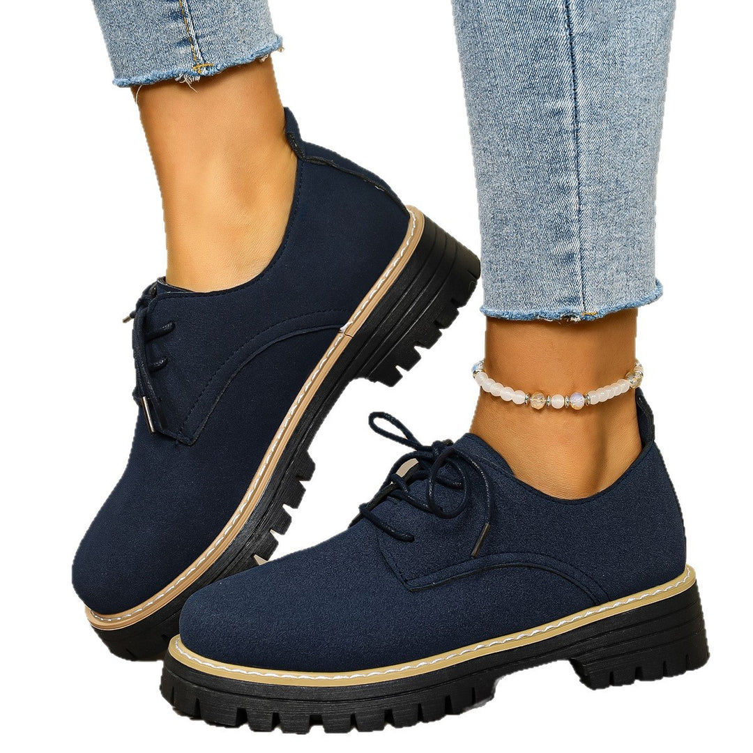 Damen Schnürschuhe mit robustem Profil und modischem Obermaterial EB