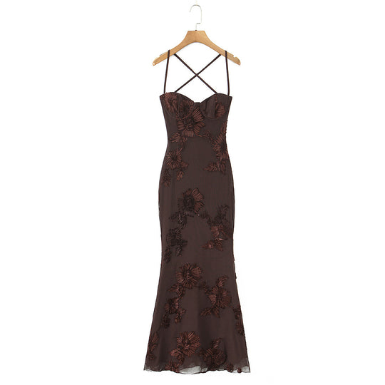 Damen Bodycon Kleid mit floralem Spitzenbesatz EB