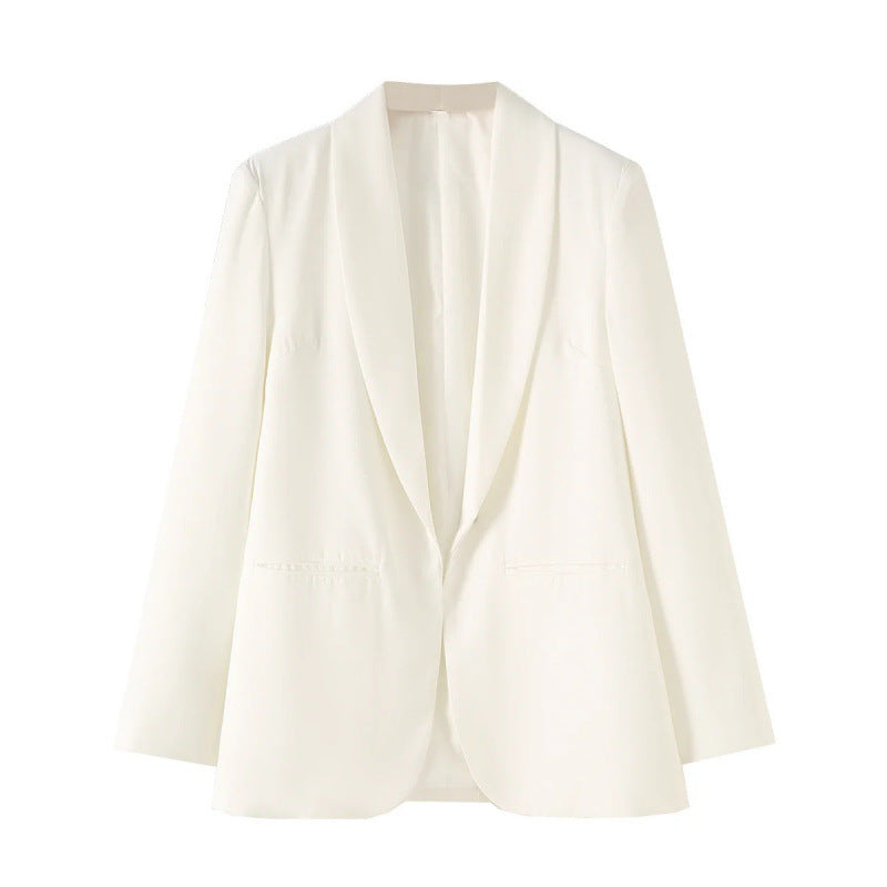 Damen eleganter Blazer mit einzigartigem Schnitt und Taschen EB