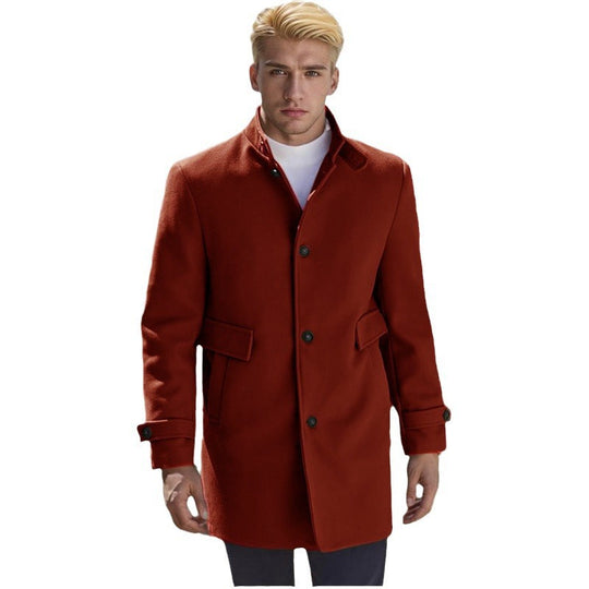 Herren eleganter, taillierter Wollmantel EB