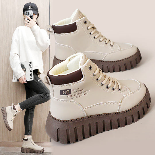 Damen Trendige High-Top Sneakers mit rutschfester Sohle und komfortabeler Dämpfung EB