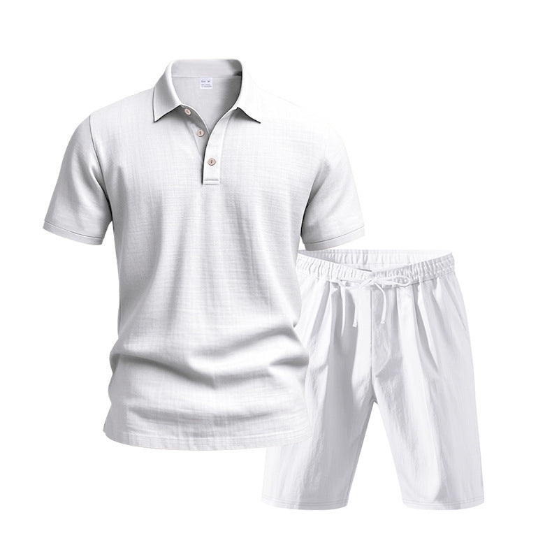 Herren legeres Polo-Shirt und Shorts Set EB