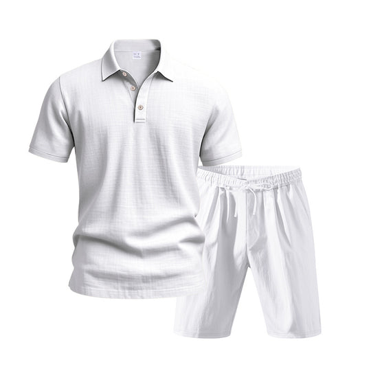 Herren legeres Polo-Shirt und Shorts Set EB