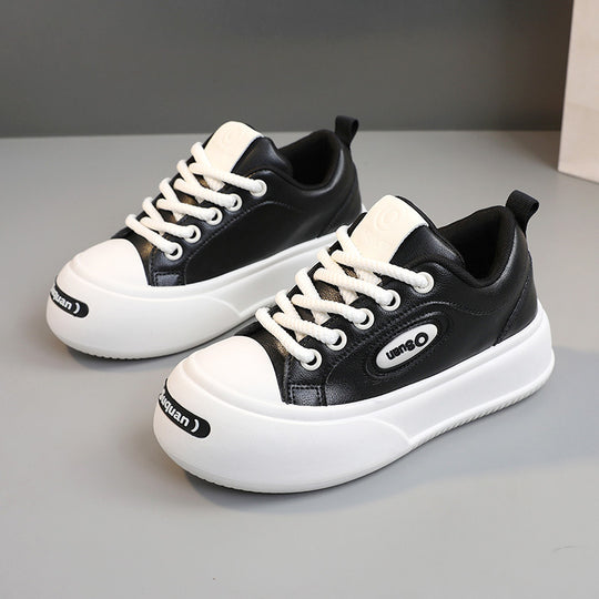 Damen modische Plateau Sneakers mit verstärktem Sohlenprofil und atmungsaktiven Materialien EB