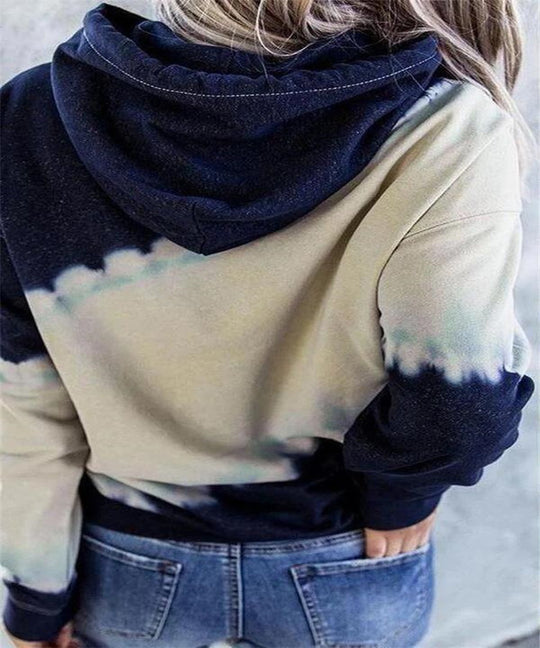 Damen Kapuzenpullover im modernen Tie-Dye-Design EB