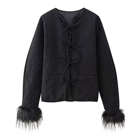 Damen modische Jacke mit einzigartigen Ärmeln EB