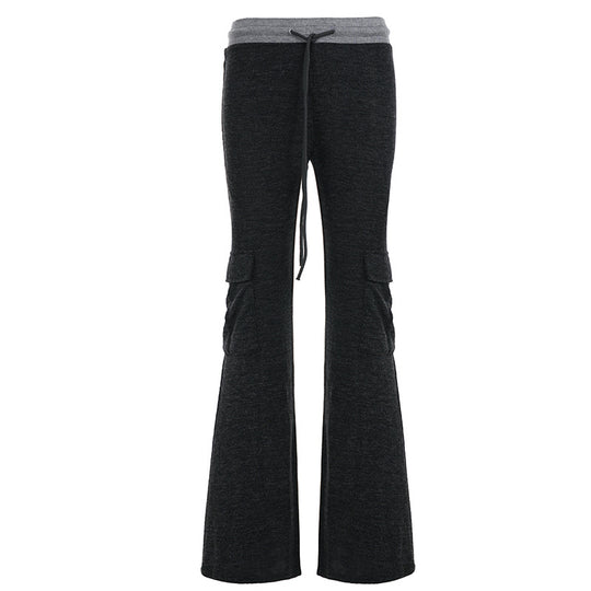 Damen Weite Cargo-Hose mit elastischem Bund und praktischen Taschen EB