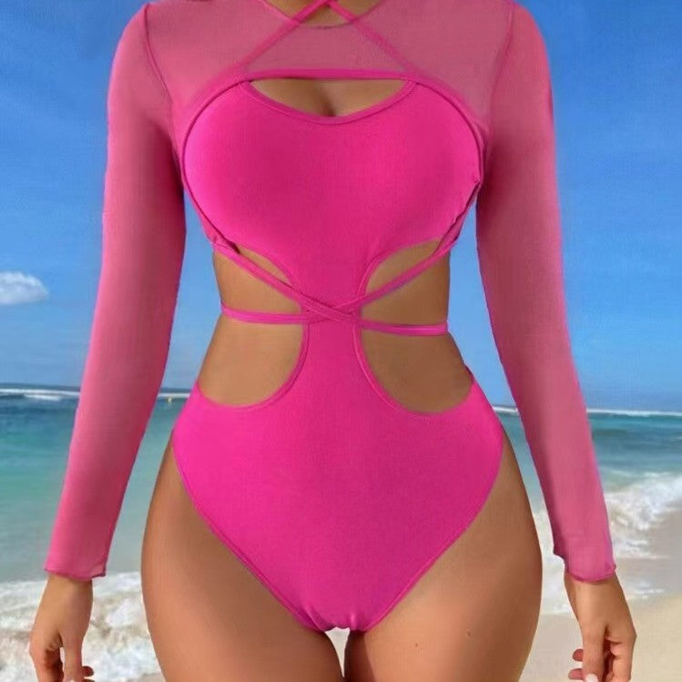 Damen Bikini-Set mit transparentem Oberteil und innovativem Schnitt EB