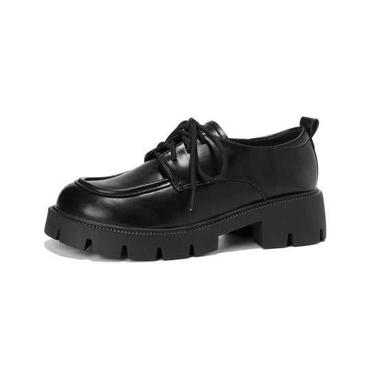 Damen Komfortable Elegante Schnürschuhe mit robuster Plateau-Sohle EB