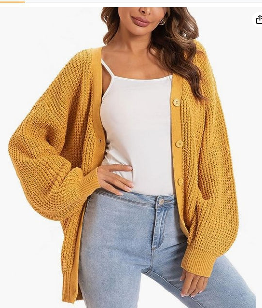 Damen Grobstrickcardigan mit überschnittenen Ärmeln EB