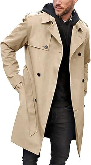 Herren Trenchcoat mit klassischem Stil EB
