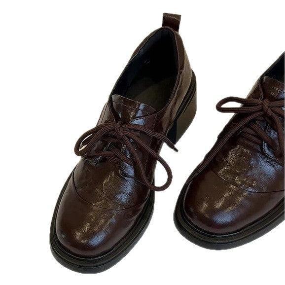 Damen elegante Schnürschuhe aus hochwertigem Kunstleder mit modischem Design EB