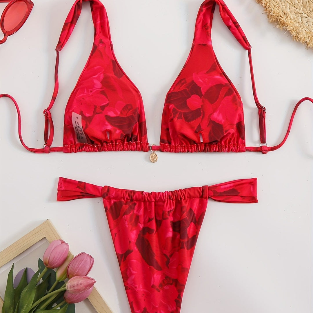Damen Triangel-Bikini mit komfortablen verstellbaren Trägern EB