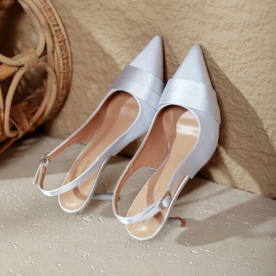 Damen Slingback-Pumps mit elegantem, spitz zulaufendem Design und modischem Riemen EB