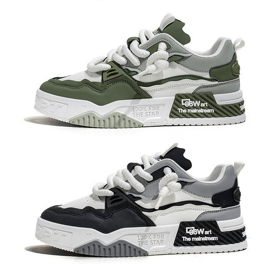 Damen Modische Plateau-Sneaker mit auffälligem Sohlen-Design EB