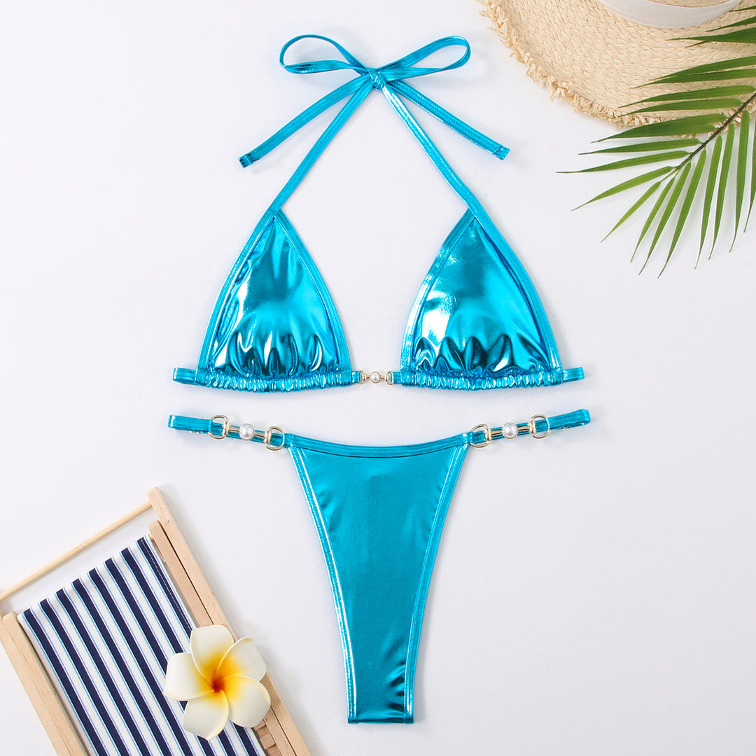Damen Triangel-Bikini mit glamourösen Details EB