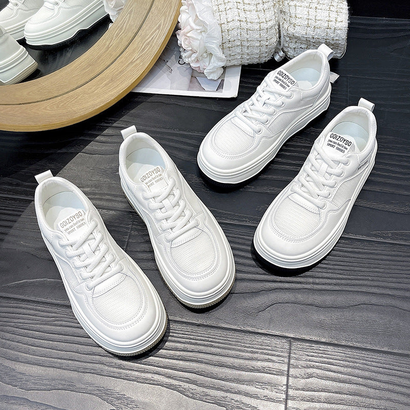 Damen Sportliche Sneakers mit hohem Plateau und atmungsaktiver Oberfläche EB