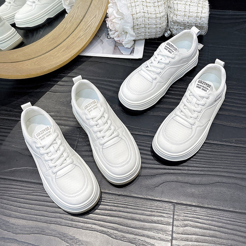 Damen Sportliche Sneakers mit hohem Plateau und atmungsaktiver Oberfläche EB