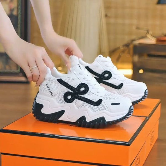 Damen Sportliche Chunky Sneakers mit atmungsaktivem Obermaterial EB