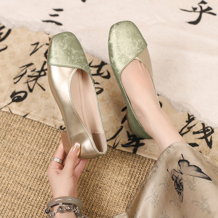 Damen elegante Ballerinas mit floralem Design und komfortablem Fußbett EB