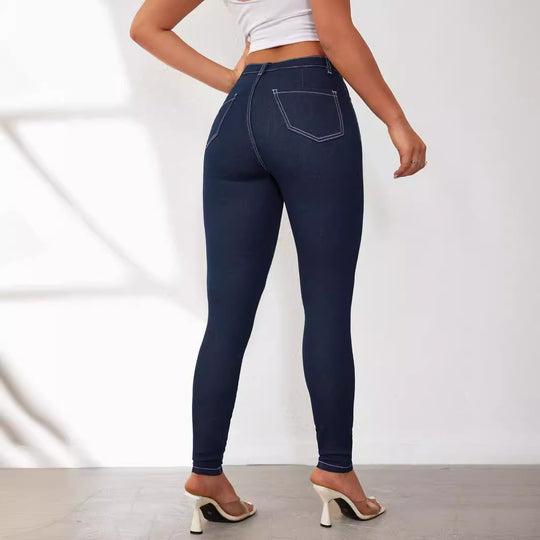 Damen Slim Fit Jeans mit hohem Bund und innovativer Nahtführung EB