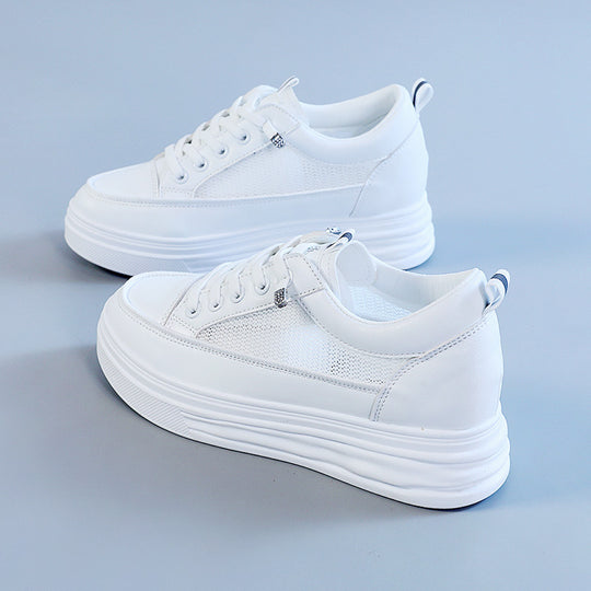 Damen modische Sneakers mit eleganter Plattform und atmungsaktiver Mesh-Oberfläche EB