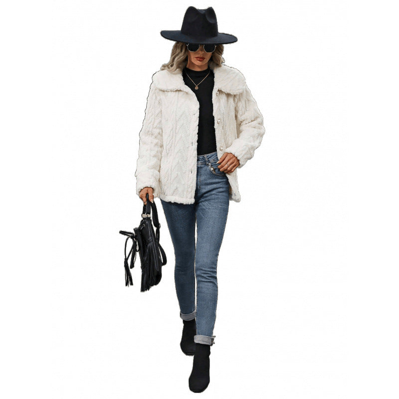 Damen kuschelige Fleecejacke EB