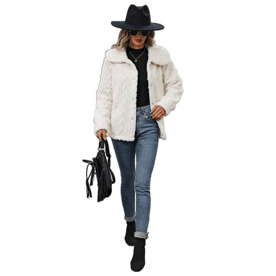Damen kuschelige Fleecejacke EB