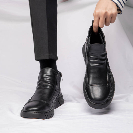 Damen Modische Stiefeletten mit Reißverschluss und Details EB
