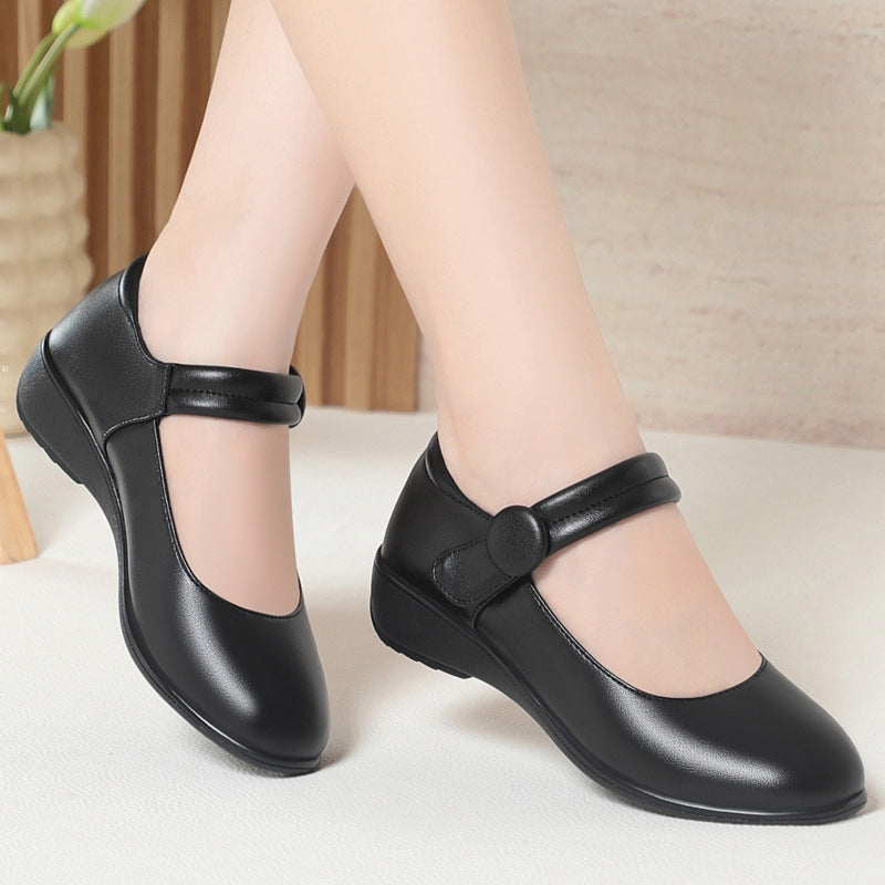 Damen Mary Jane Schuhe mit verstellbarem Riemen und bequemem Blockabsatz EB