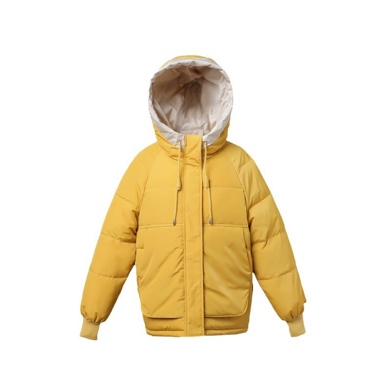 Damen modische Steppjacke mit abnehmbarer Kapuze und komfortabler Passform EB