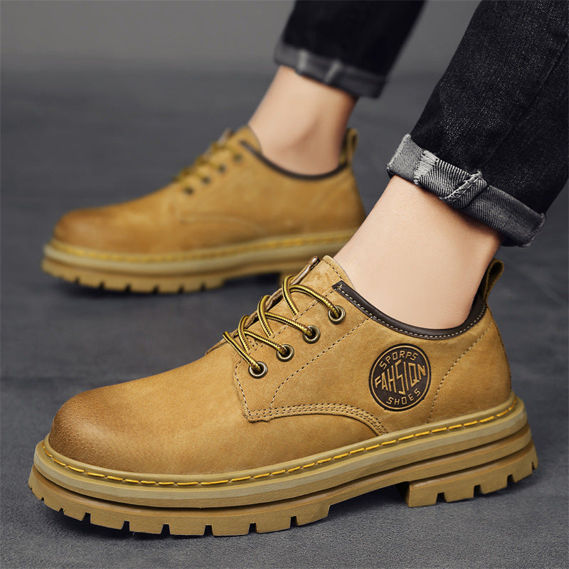 Herren modische und robuste Schnürschuhe aus leichtem Kunstleder mit dämpfender Sohle EB