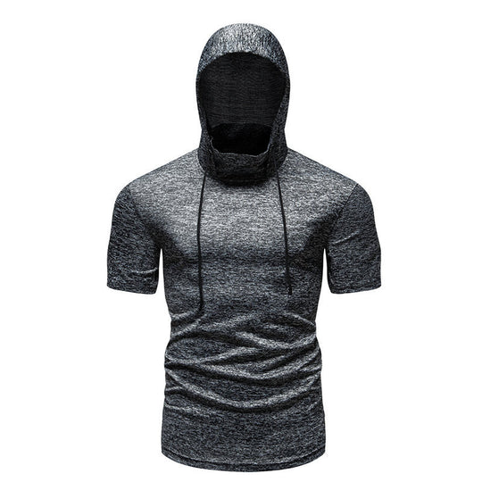 Herren funktionales Kapuzenshirt mit kurzem Arm und atmungsaktiven Eigenschaften EB