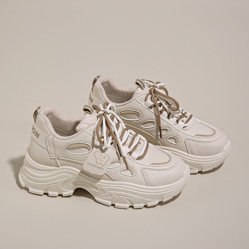 Damen Sportliche Chunky Sneakers mit atmungsaktiver Oberflächenstruktur EB
