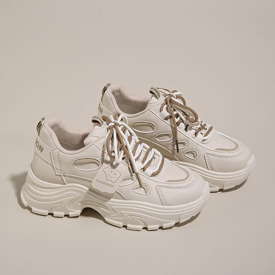 Damen Sportliche Chunky Sneakers mit atmungsaktiver Oberflächenstruktur EB