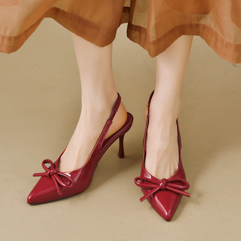 Damen Slingback-Pumps mit elegantem Schleifen-Detail EB
