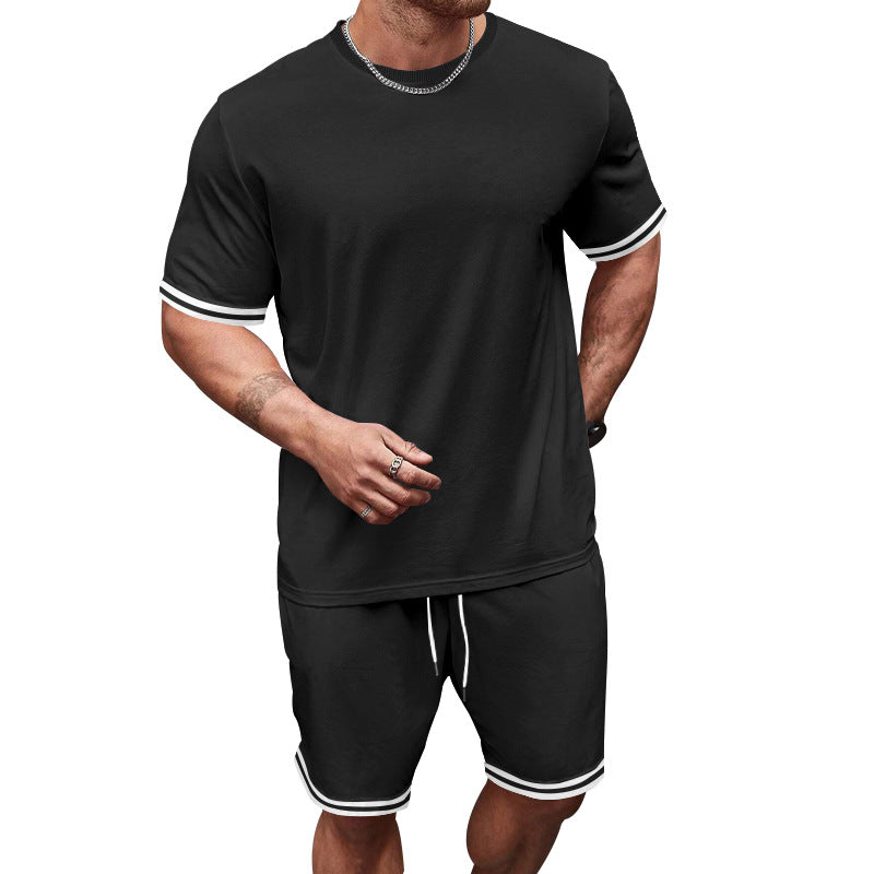 Herren Sportliches Freizeit-Set mit kontrastierenden Details EB