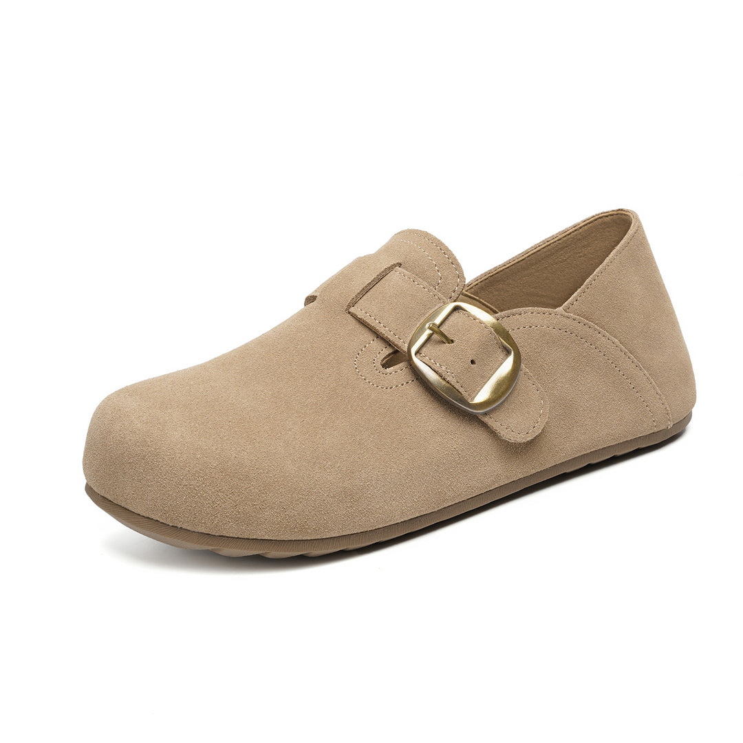 Damen Komfortable Clogs mit modischem Schnallen-Detail EB
