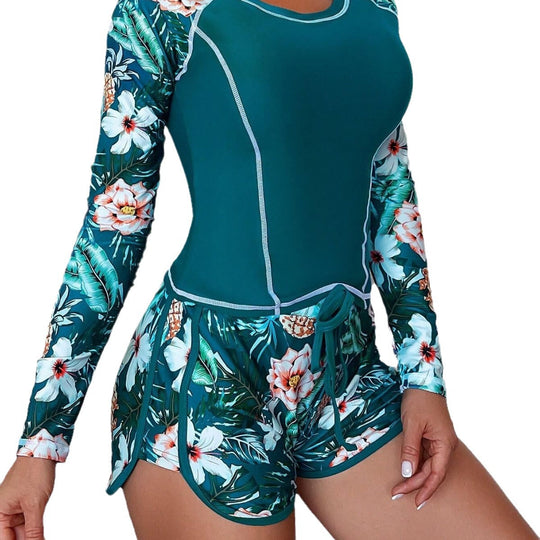 Damen Sportliches langärmliges Badeset EB