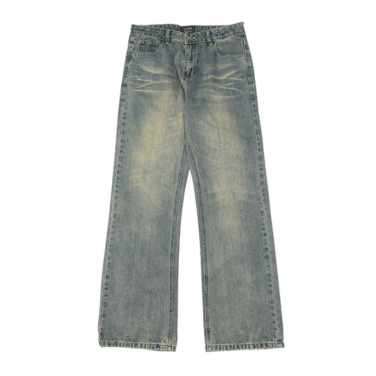 Damen weit geschnittene Jeans mit einzigartigem Vintage-Look EB