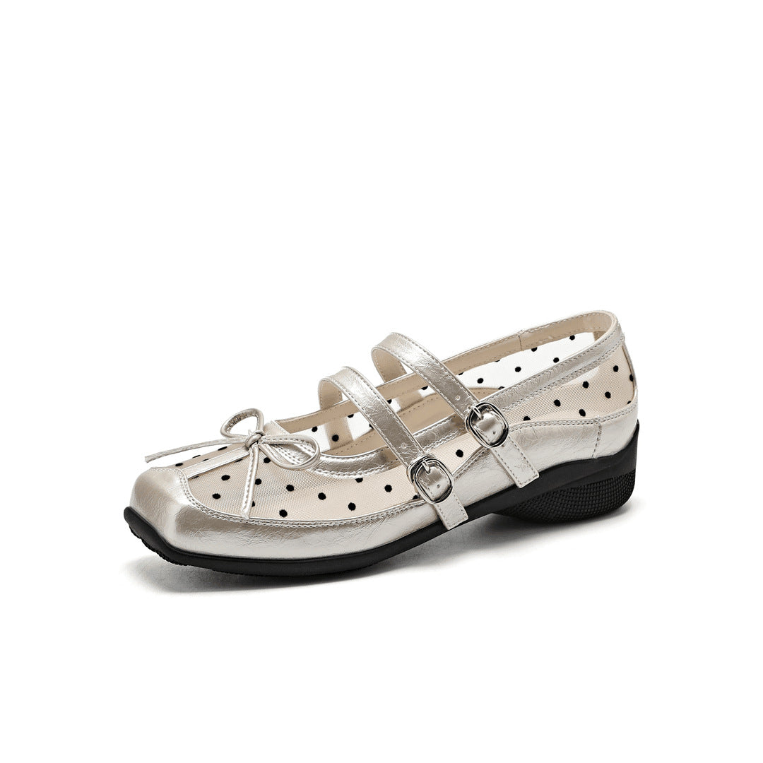 Damen Elegante und komfortable Ballerinas mit doppeltem Riemendesign EB