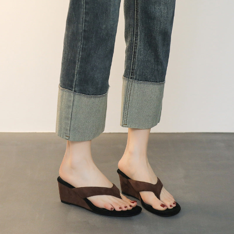 Damen Elegante Wedge-Pantoletten EB